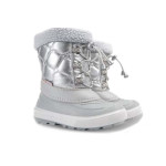 Сиви детски ботушки, текстилна материя - ежедневни обувки за есента и зимата N 100022564