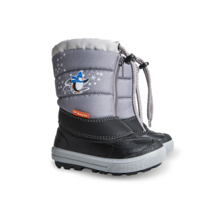 Сиви детски ботушки, pvc материя и текстилна материя - ежедневни обувки за есента и зимата N 100022572