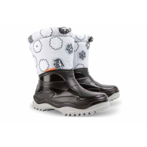 Сиви детски ботушки, pvc материя и текстилна материя - ежедневни обувки за есента и зимата N 100022576
