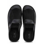 Черни домашни чехли, текстилна материя - ежедневни обувки за есента и зимата N 100022273