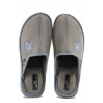 Сиви домашни чехли, текстилна материя - ежедневни обувки за есента и зимата N 100022275