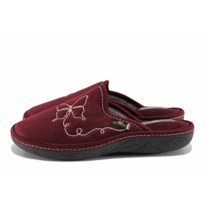 Винени анатомични домашни чехли, текстилна материя - всекидневни обувки за есента и зимата N 100022278