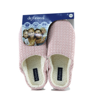 Розови домашни чехли, текстилна материя, анатомични - равни обувки за есента и зимата N 100022479
