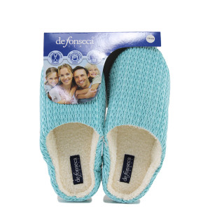 Зелени домашни чехли, текстилна материя, анатомични - ежедневни обувки за есента и зимата N 100022480