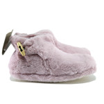 Розови домашни чехли, текстилна материя, анатомични - равни обувки за есента и зимата N 100022485