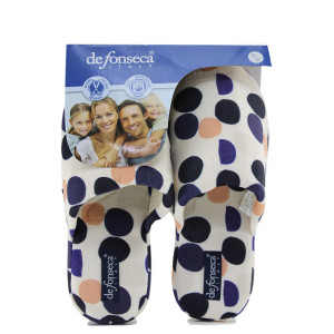 Бежови домашни чехли, текстилна материя, анатомични - равни обувки за есента и зимата N 100022491