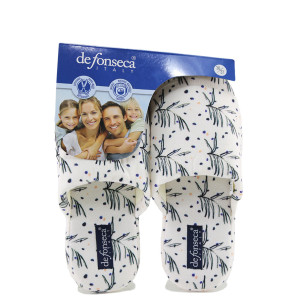 Бели домашни чехли, текстилна материя, анатомични - ежедневни обувки за есента и зимата N 100022492