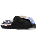 Черни домашни чехли, текстилна материя, анатомични - равни обувки за есента и зимата N 100022493