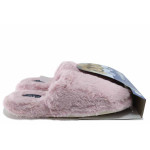 Розови домашни чехли, текстилна материя, анатомични - равни обувки за есента и зимата N 100022495