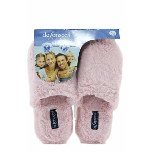 Розови домашни чехли, текстилна материя, анатомични - равни обувки за есента и зимата N 100022495