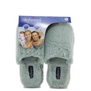 Зелени домашни чехли, текстилна материя, анатомични - ежедневни обувки за есента и зимата N 100022496