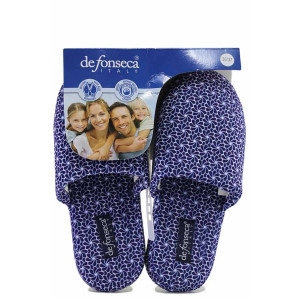 Сини домашни чехли, текстилна материя, анатомични - ежедневни обувки за есента и зимата N 100022500