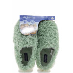 Зелени домашни чехли, текстилна материя, анатомични - ежедневни обувки за есента и зимата N 100022508