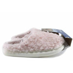 Розови домашни чехли, текстилна материя, анатомични - равни обувки за есента и зимата N 100022509