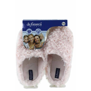 Розови домашни чехли, текстилна материя, анатомични - равни обувки за есента и зимата N 100022509