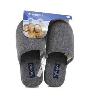 Сиви домашни чехли, текстилна материя, анатомични - ежедневни обувки за есента и зимата N 100022468