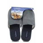 Сиви домашни чехли, текстилна материя, анатомични - всекидневни обувки за есента и зимата N 100022459