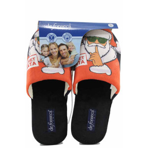 Черни домашни чехли, текстилна материя, анатомични - ежедневни обувки за есента и зимата N 100022456