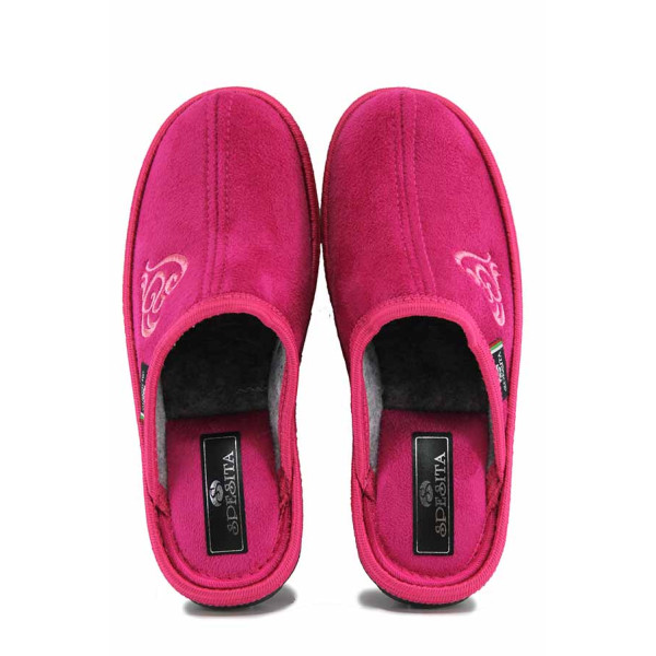 Розови домашни чехли, текстилна материя - ежедневни обувки за есента и зимата N 100022518
