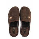 Кафяви домашни чехли, текстилна материя - ежедневни обувки сезон N 100022527