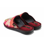 Червени домашни чехли, текстилна материя - ежедневни обувки за есента и зимата N 100022614