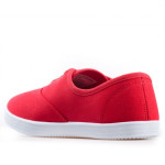 Червени дамски маратонки, текстилна материя - спортни обувки за пролетта и лятото N 100021806