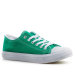 Зелени мъжки маратонки, текстилна материя - спортни обувки за пролетта и лятото N 100021813