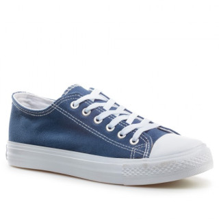 Сини мъжки маратонки, текстилна материя - спортни обувки за пролетта и лятото N 100021814