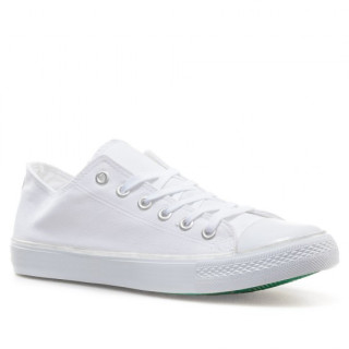 Бели мъжки маратонки, текстилна материя - спортни обувки за пролетта и лятото N 100021811