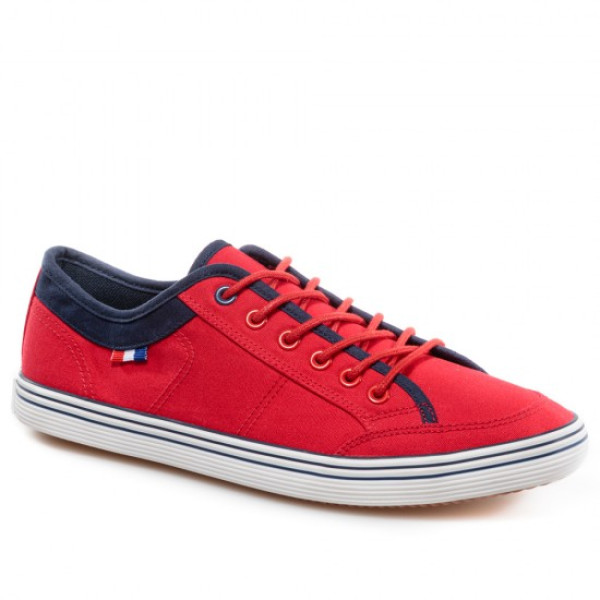 Червени мъжки маратонки, текстилна материя - спортни обувки за пролетта и лятото N 100021822