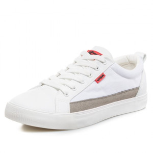 Бели мъжки маратонки, текстилна материя - спортни обувки за целогодишно ползване N 100021826 Бели мъжки маратонки, текстилна материя - спортни обувки за целогодишно ползване N 100021826