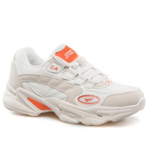 Бели дамски маратонки, текстилна материя - спортни обувки за пролетта и лятото N 100021782