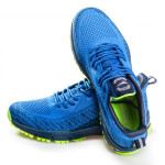 Сини дамски маратонки, текстилна материя - спортни обувки за пролетта и лятото N 100021793