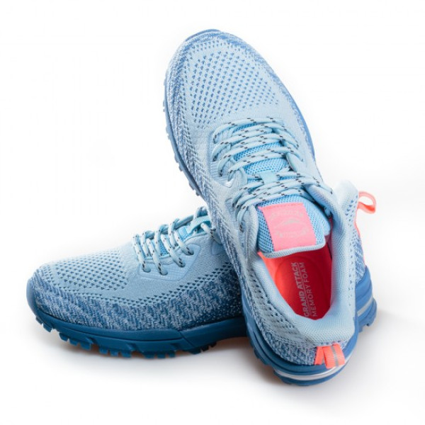 Светлосини дамски маратонки, текстилна материя - спортни обувки за пролетта и лятото N 100021794