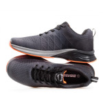 Сиви мъжки маратонки, текстилна материя - спортни обувки за пролетта и лятото N 100021634