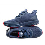 Сини мъжки маратонки, текстилна материя - спортни обувки за пролетта и лятото N 100021637
