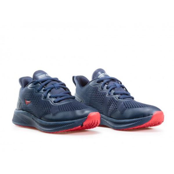 Сини мъжки маратонки, текстилна материя - спортни обувки за пролетта и лятото N 100021637