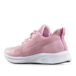Розови дамски маратонки, текстилна материя - спортни обувки за пролетта и лятото N 100021802