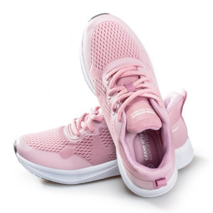 Розови дамски маратонки, текстилна материя - спортни обувки за пролетта и лятото N 100021802