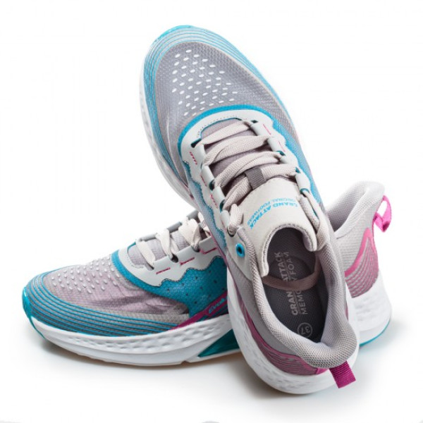 Сиви дамски маратонки, текстилна материя - спортни обувки за пролетта и лятото N 100021803