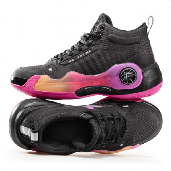Черни мъжки маратонки, текстилна материя - спортни обувки за пролетта и лятото N 100021745
