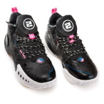 Черни мъжки маратонки, текстилна материя - спортни обувки за пролетта и лятото N 100021747