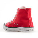 Червени тинейджърски маратонки, текстилна материя - спортни обувки за целогодишно ползване N 100021839