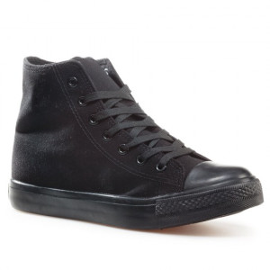 Черни тинейджърски маратонки, текстилна материя - спортни обувки за целогодишно ползване N 100021840