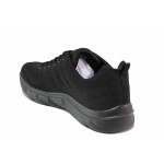 Черни мъжки маратонки, текстилна материя - спортни обувки за пролетта и лятото N 100021454