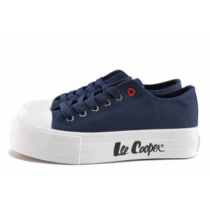 Сини дамски кецове, анатомични, текстилна материя - спортни кецове за пролетта и лятото N 100021702