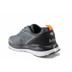 Сиви мъжки маратонки, еко-кожа и текстилна материя - спортни обувки за пролетта и лятото N 100021704