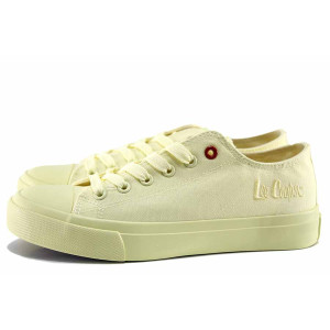 Жълти дамски кецове, анатомични, текстилна материя - спортни кецове за пролетта и лятото N 100021708