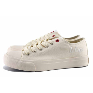 Бежови дамски кецове, анатомични, текстилна материя - спортни обувки за пролетта и лятото N 100021709