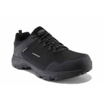 Черни мъжки маратонки, текстилна материя - спортни обувки за есента и зимата N 100022232